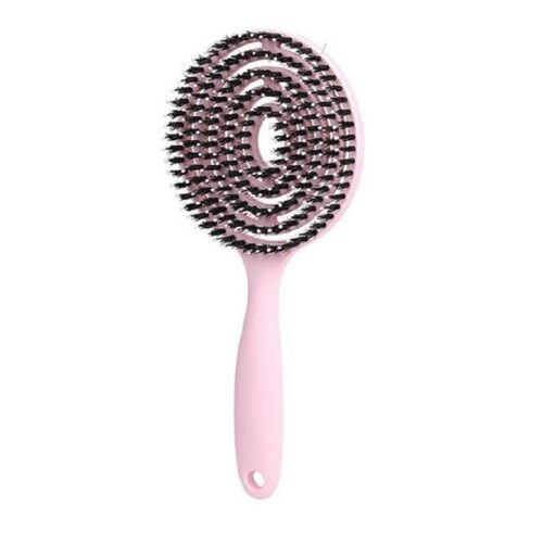 Ecarla Hair Brush With Bristles Pink