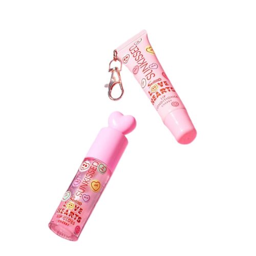 Love Hearts Lip Gloss & Conditioner Set Cherry